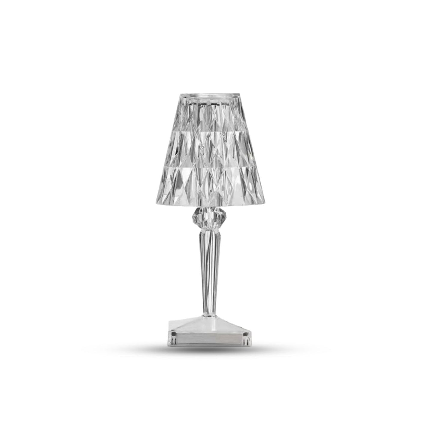Touch-Sensor Crystal Table Lamp with USB Rechargeable Design