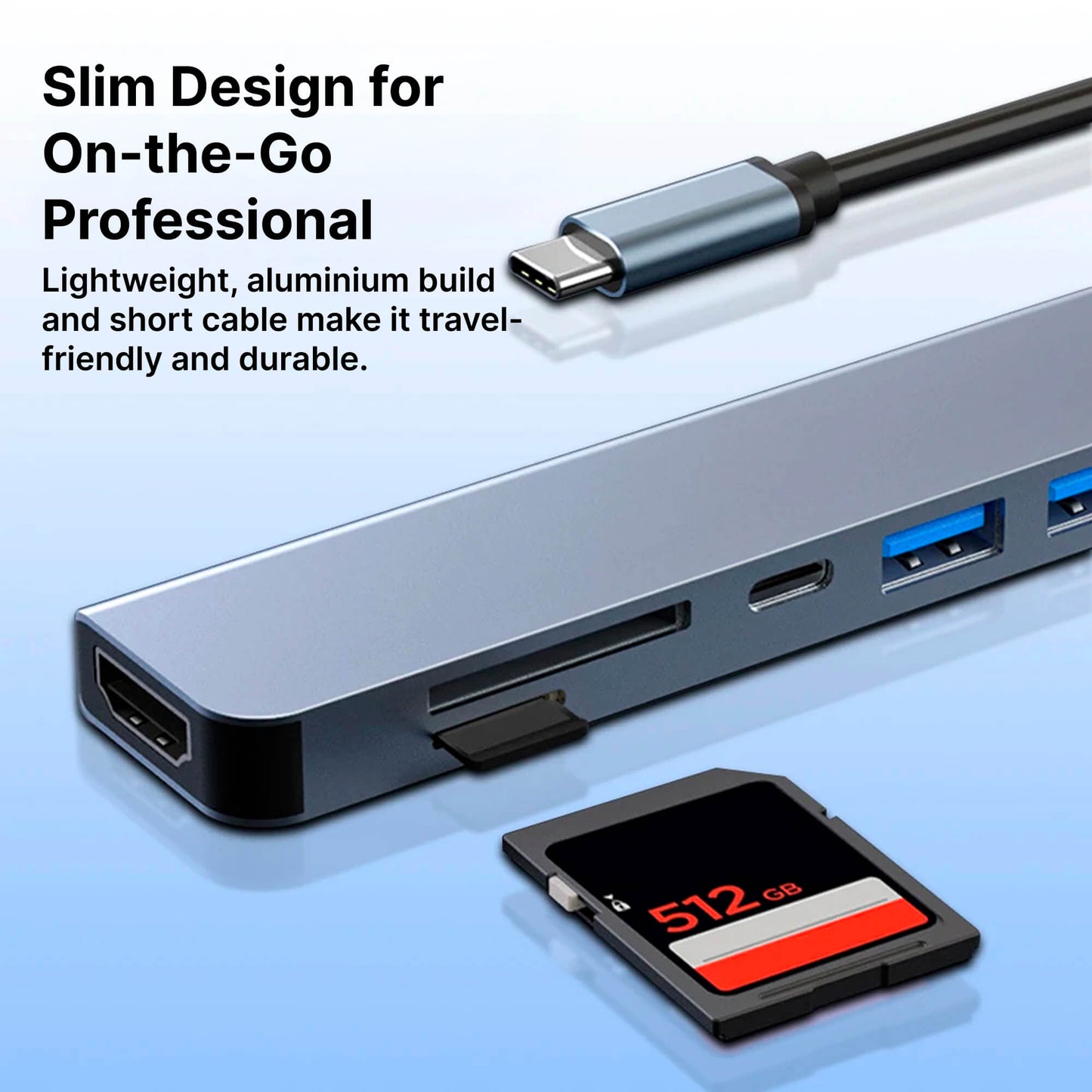 7-in-1 USB-C Hub with 4K HDMI and Fast Charging