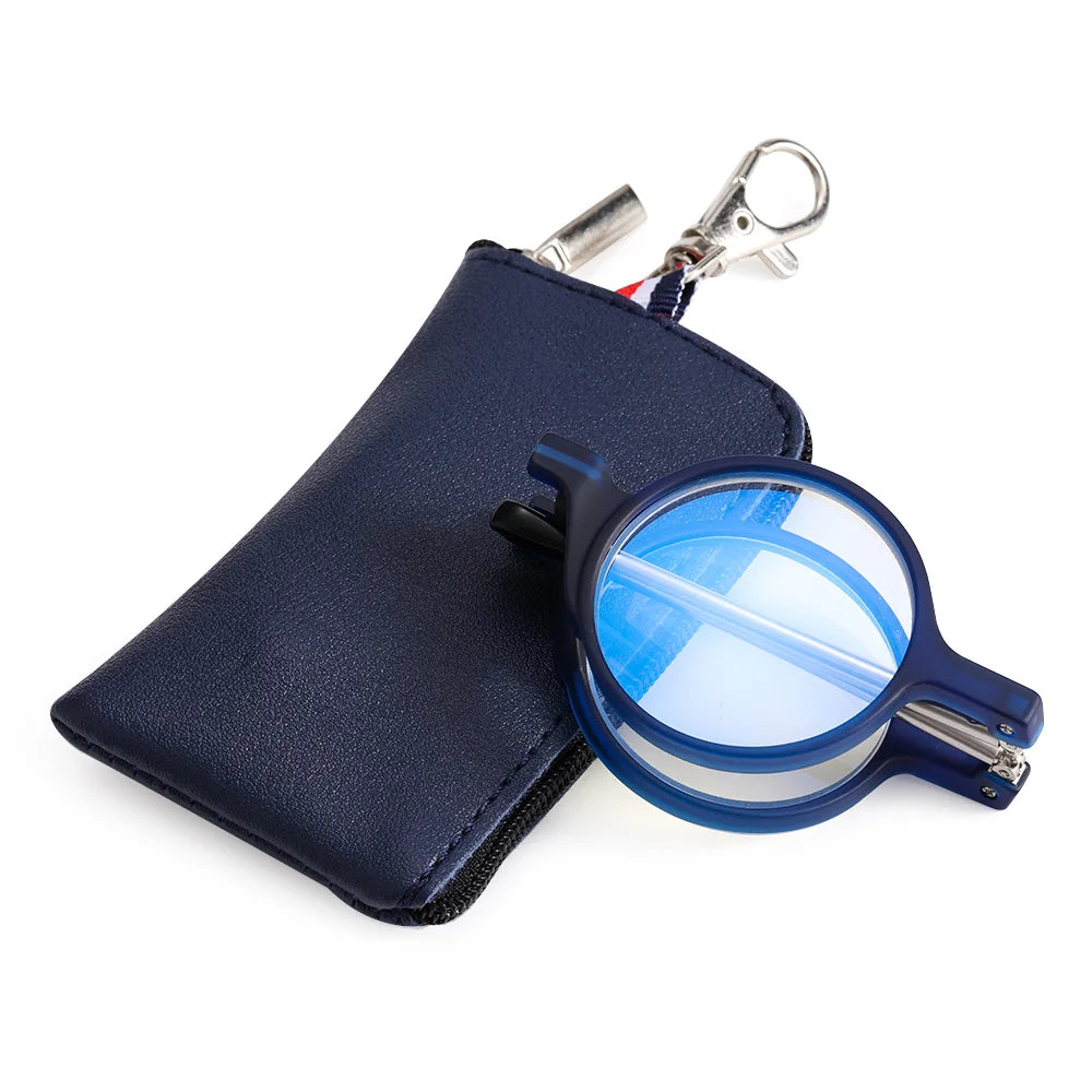 Foldable Reading Glasses with Keyring Case - Lightweight and Stylish