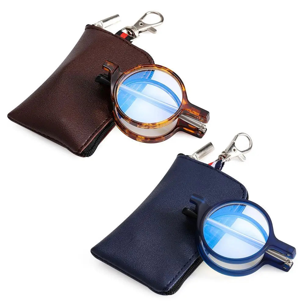 Foldable Reading Glasses with Keyring Case - Lightweight and Stylish
