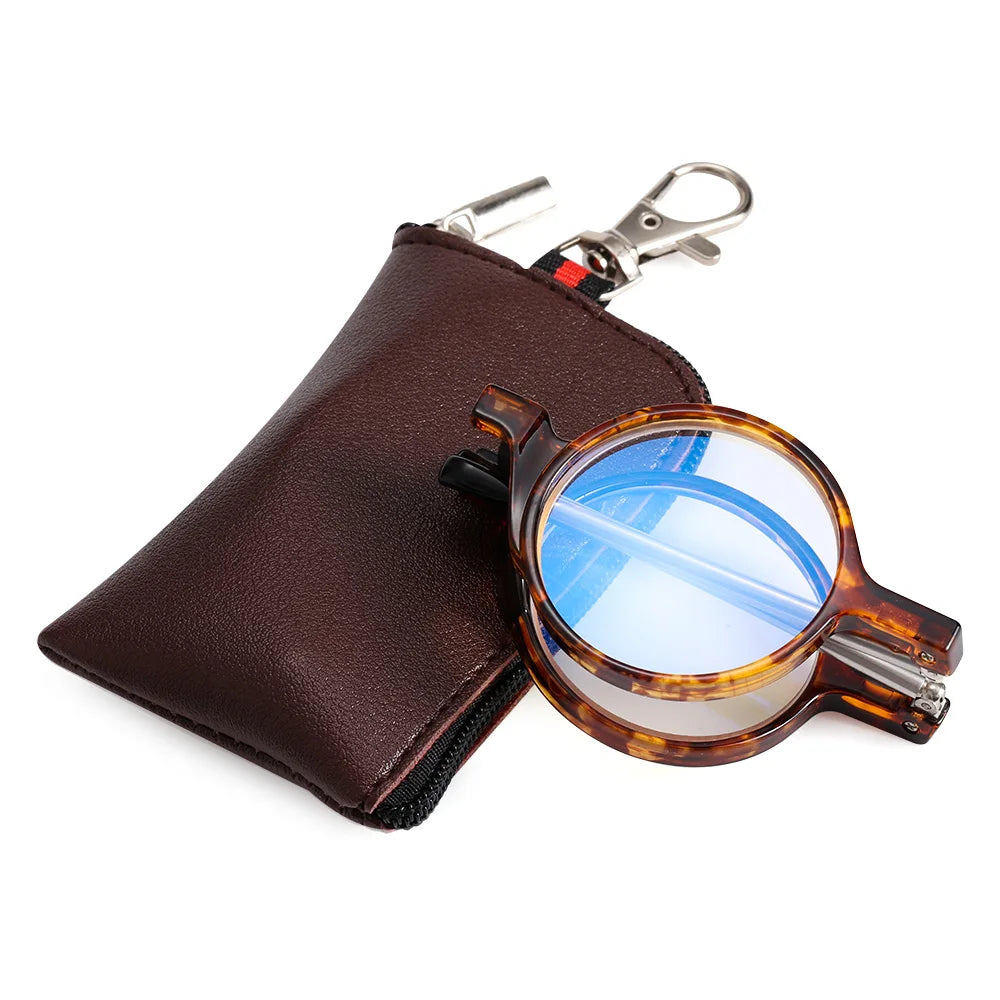 Foldable Reading Glasses with Keyring Case - Lightweight and Stylish