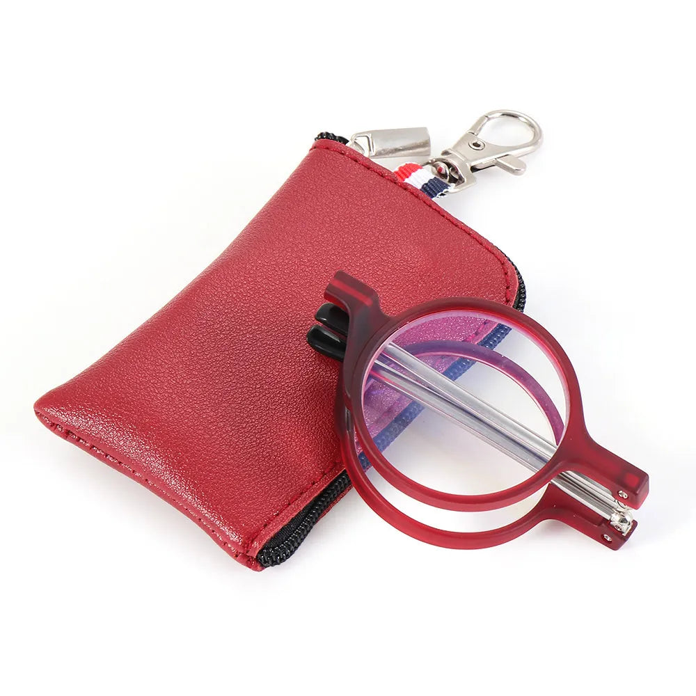 Foldable Reading Glasses with Keyring Case - Lightweight and Stylish