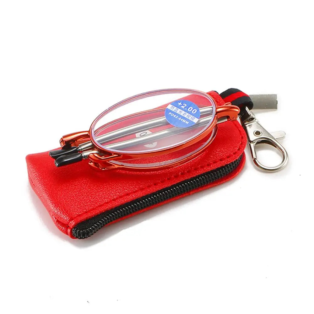 Foldable Reading Glasses with Keyring Case - Lightweight and Stylish