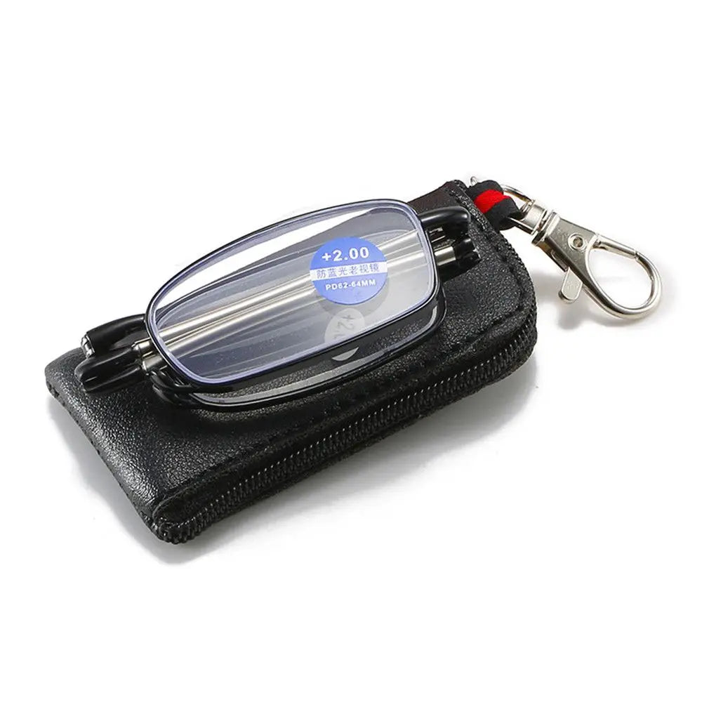 Foldable Reading Glasses with Keyring Case - Lightweight and Stylish