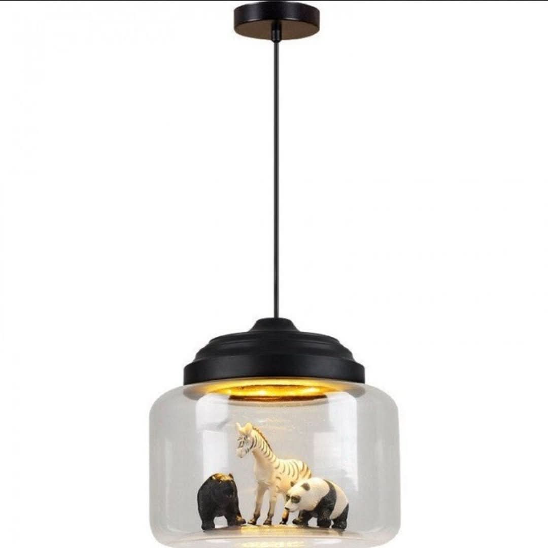 Animal Design Glass Pendant Lamp