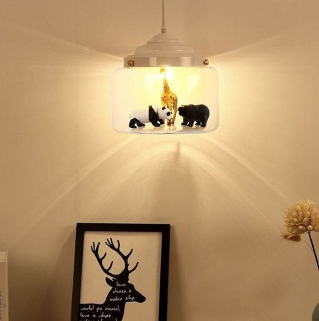 Animal Design Glass Pendant Lamp
