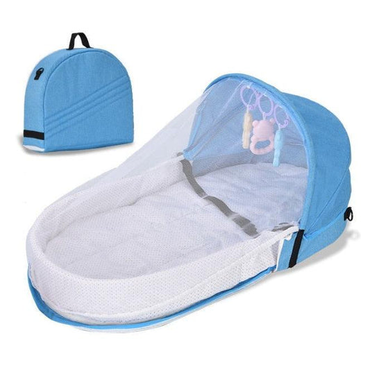 Foldable Baby Crib with Mosquito Netting for Safe Travel