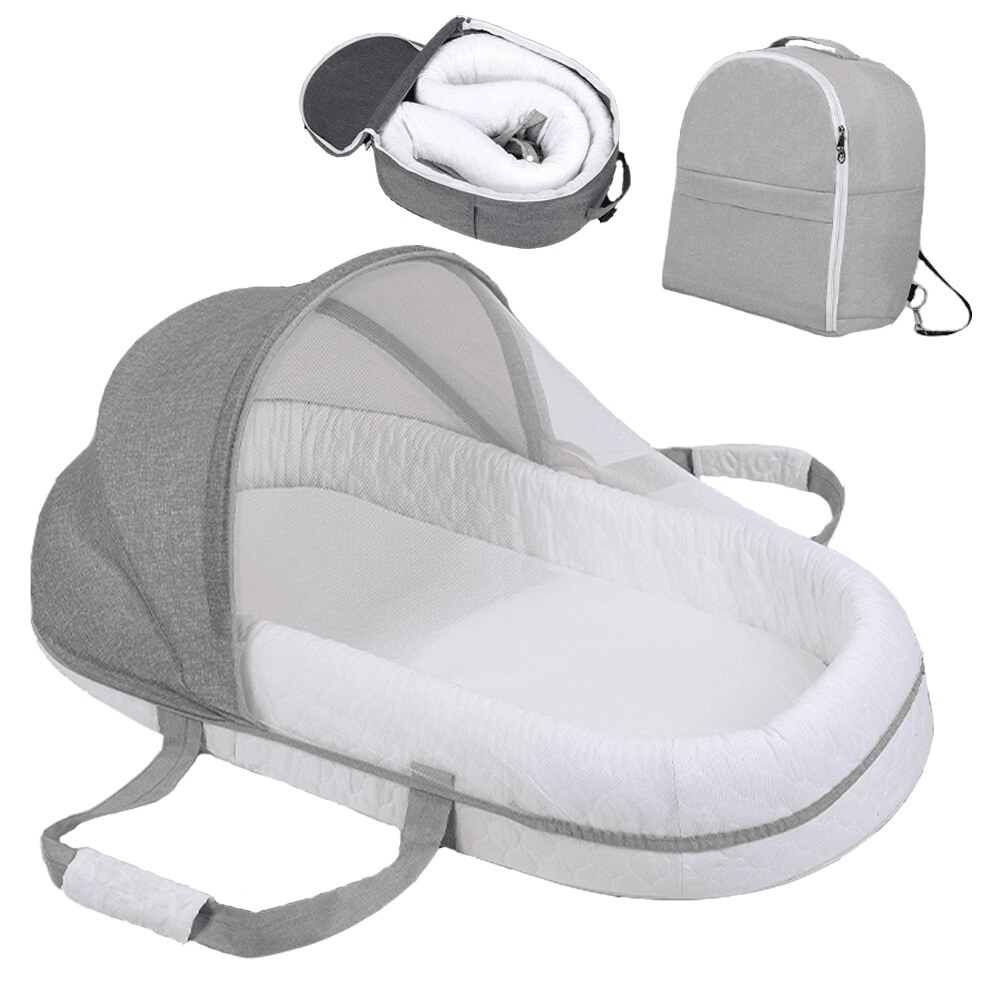 Foldable Baby Crib with Mosquito Netting for Safe Travel