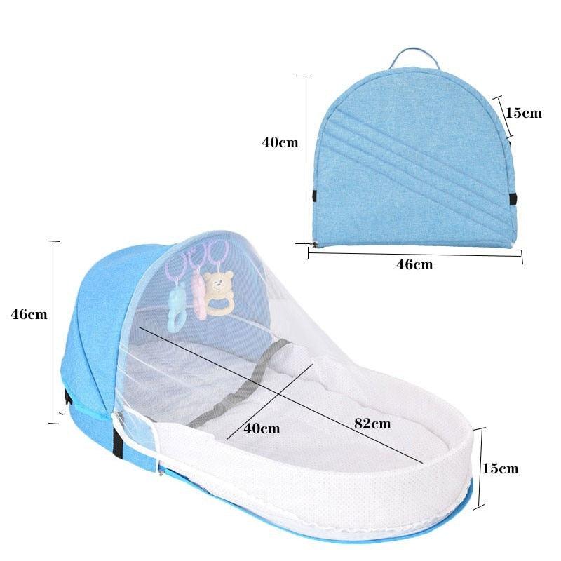 Foldable Baby Crib with Mosquito Netting for Safe Travel