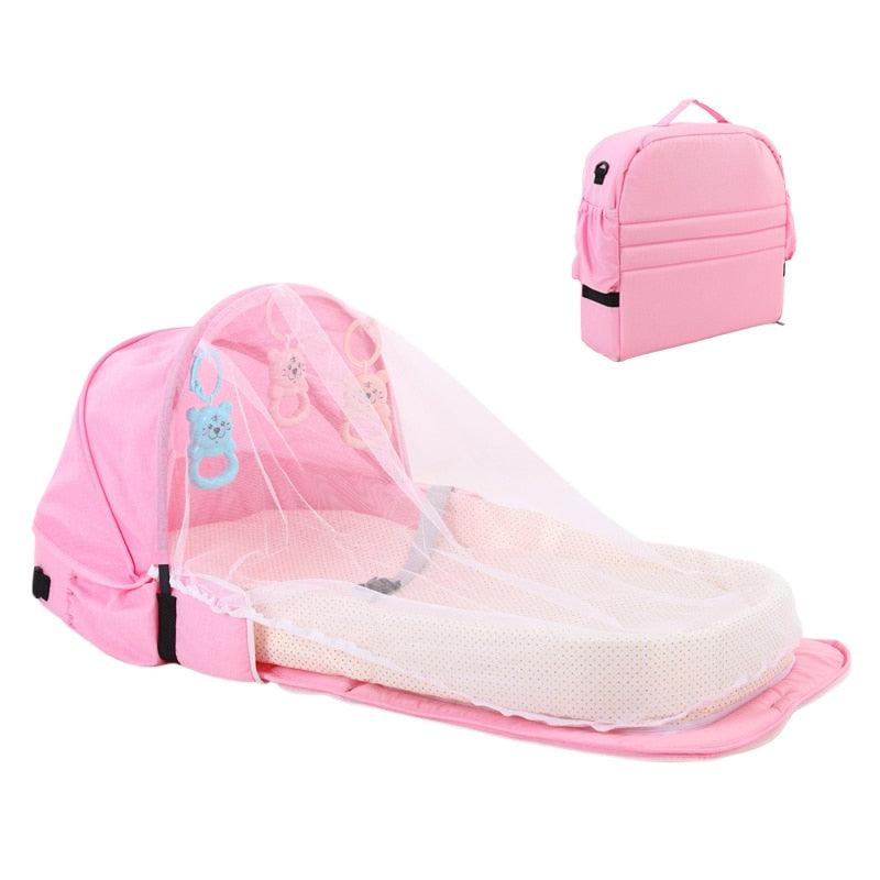 Foldable Baby Crib with Mosquito Netting for Safe Travel