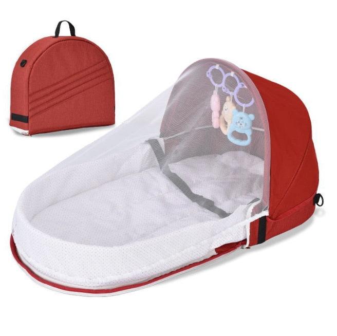 Foldable Baby Crib with Mosquito Netting for Safe Travel