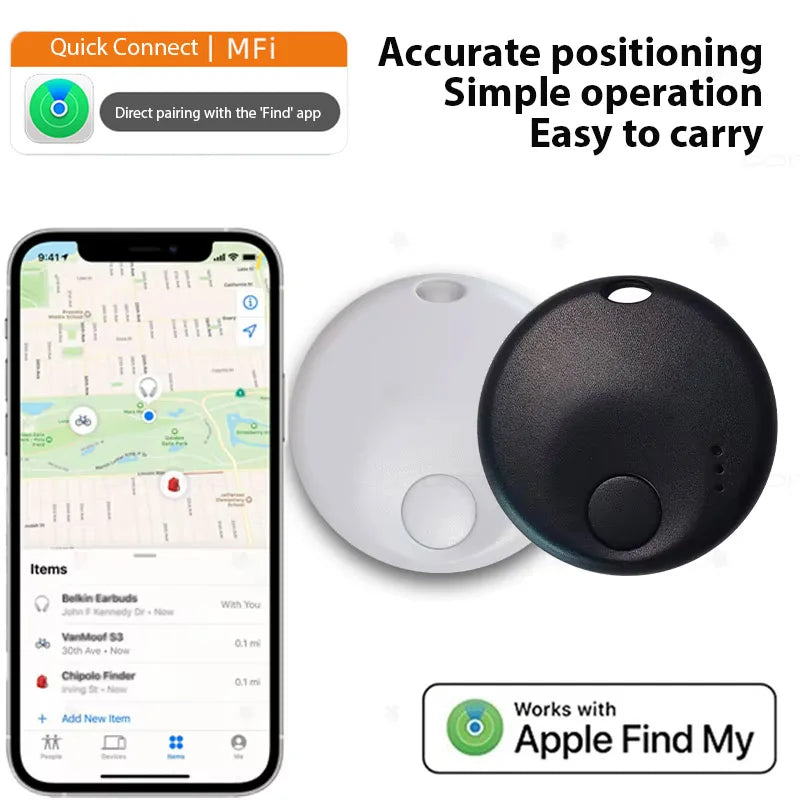 Mini GPS Tracking Device with Anti-Loss Reminder for Keys and Pets