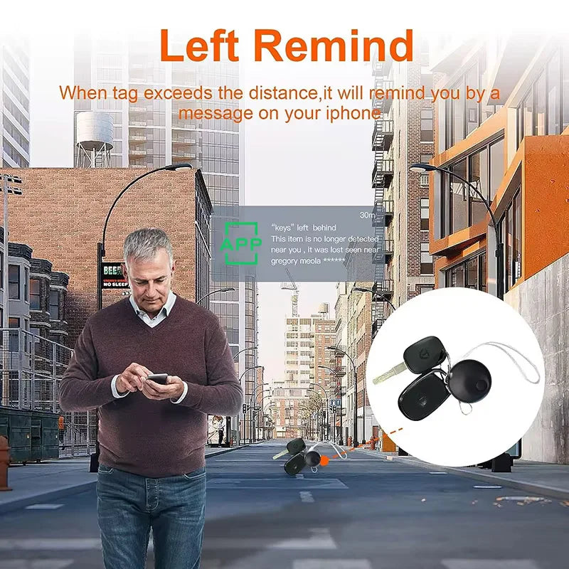 Mini GPS Tracking Device with Anti-Loss Reminder for Keys and Pets