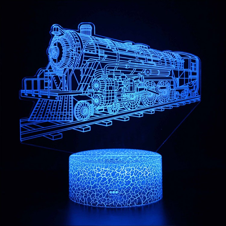3D Vintage Train Lamp with Interactive Features