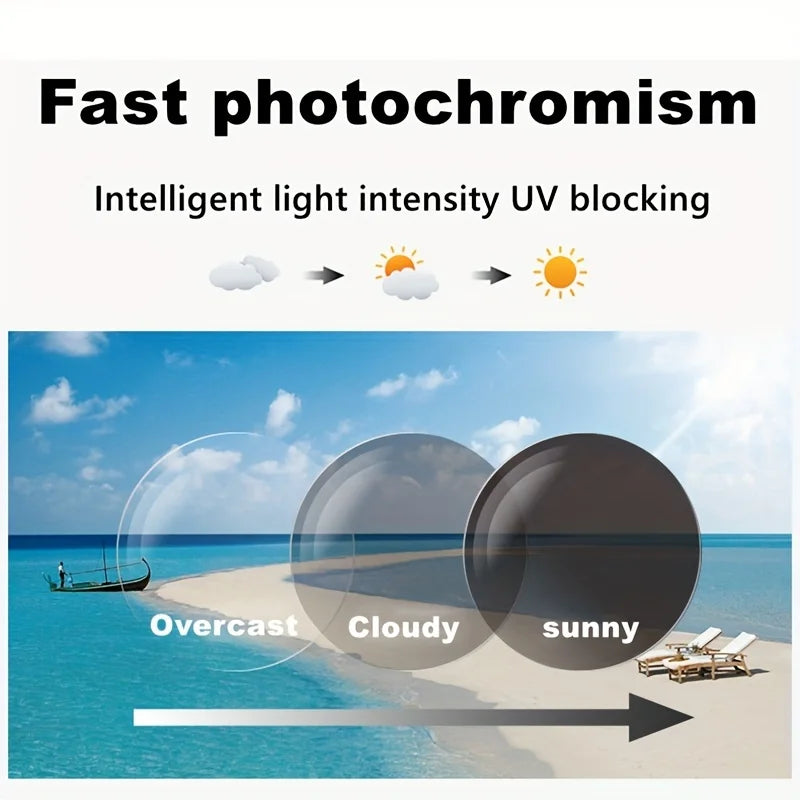 Progressive Photochromic Reading Glasses with Blue Light Filter