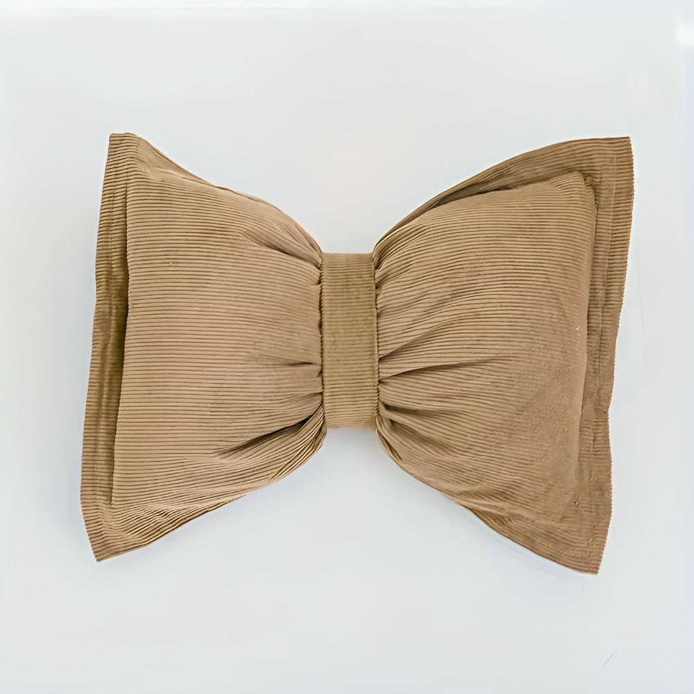 Bowknot Corduroy Decorative Cushion Pillow