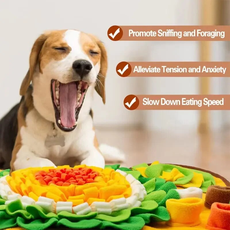 Interactive Snuffle Mat for Dogs - Soft Cotton Treat Dispenser