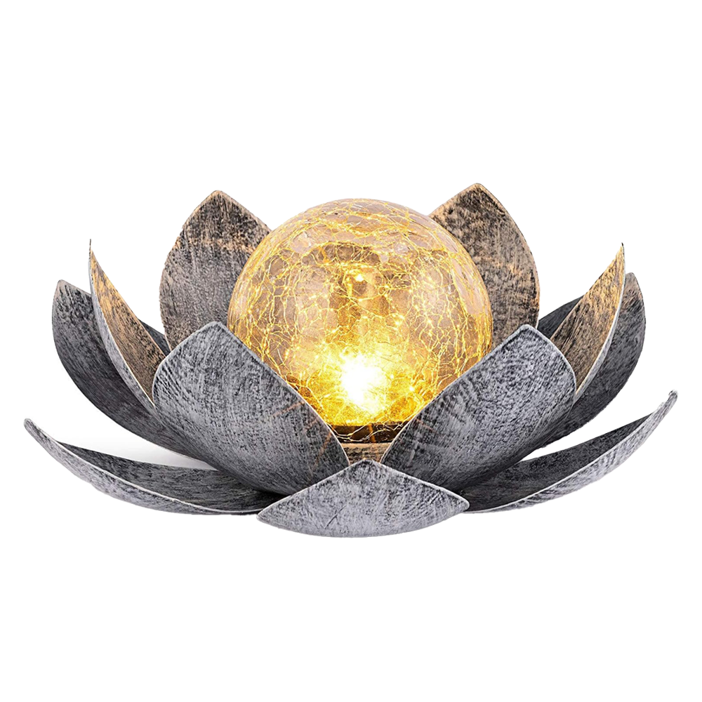 Lotus Solar Garden Light with LED Illumination