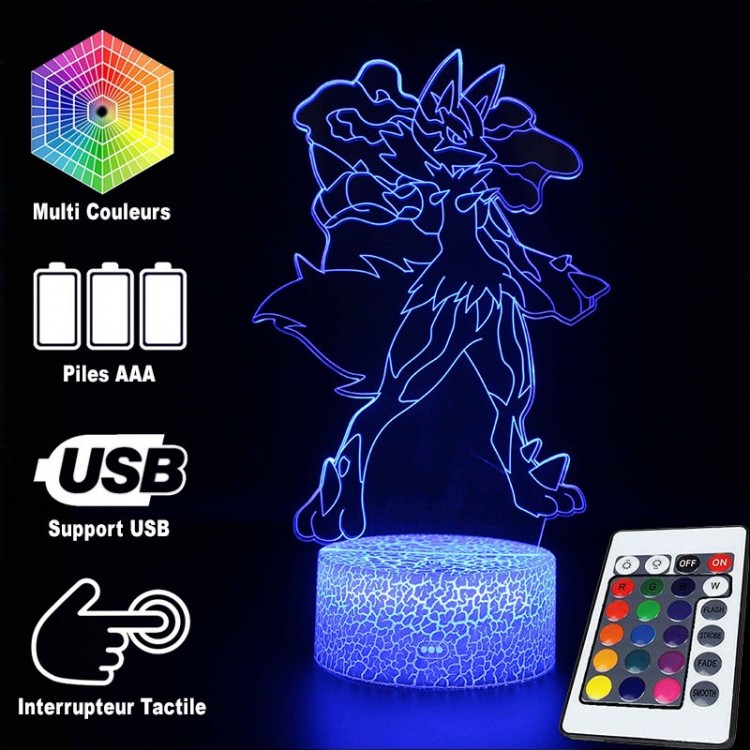 3D Lucario Pokémon Lamp with Unique Design