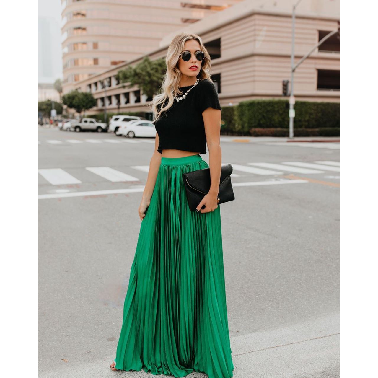 Comfortable Long Skirt with Elastic Waistband