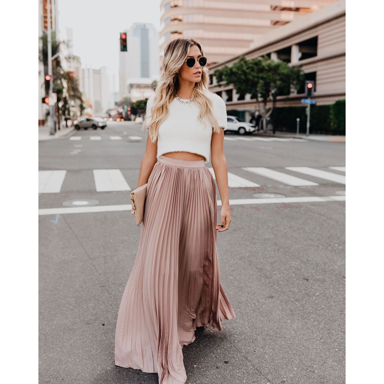 Comfortable Long Skirt with Elastic Waistband