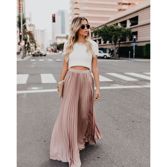 Comfortable Long Skirt with Elastic Waistband