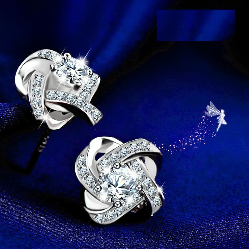 Elegant 925 Silver Lucky Earrings for Women