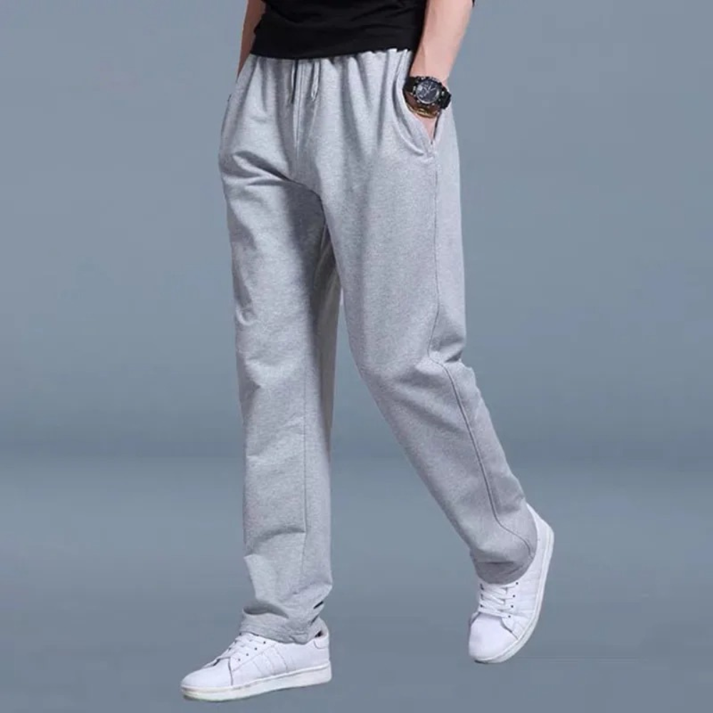 Soft Men's Jogging Pants with Adjustable Waistband and Pockets