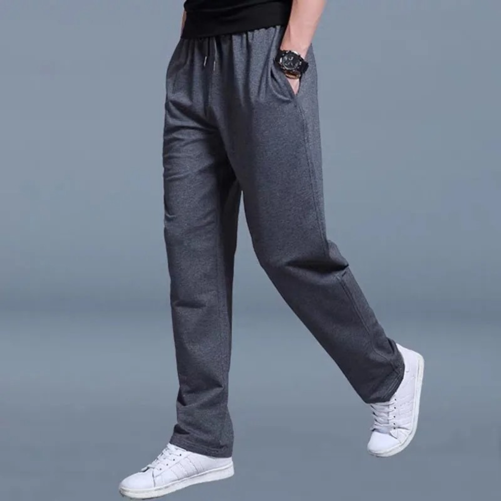 Soft Men's Jogging Pants with Adjustable Waistband and Pockets