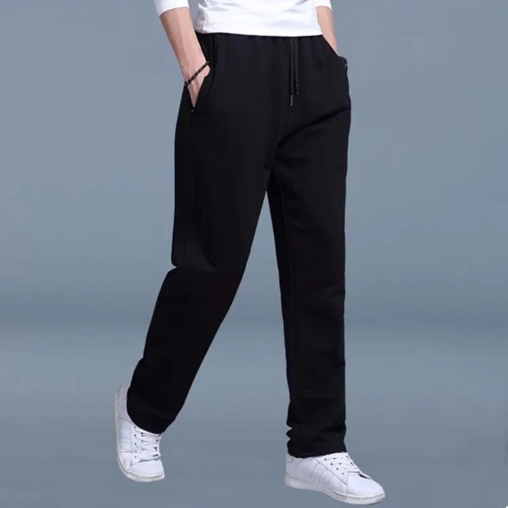 Soft Men's Jogging Pants with Adjustable Waistband and Pockets