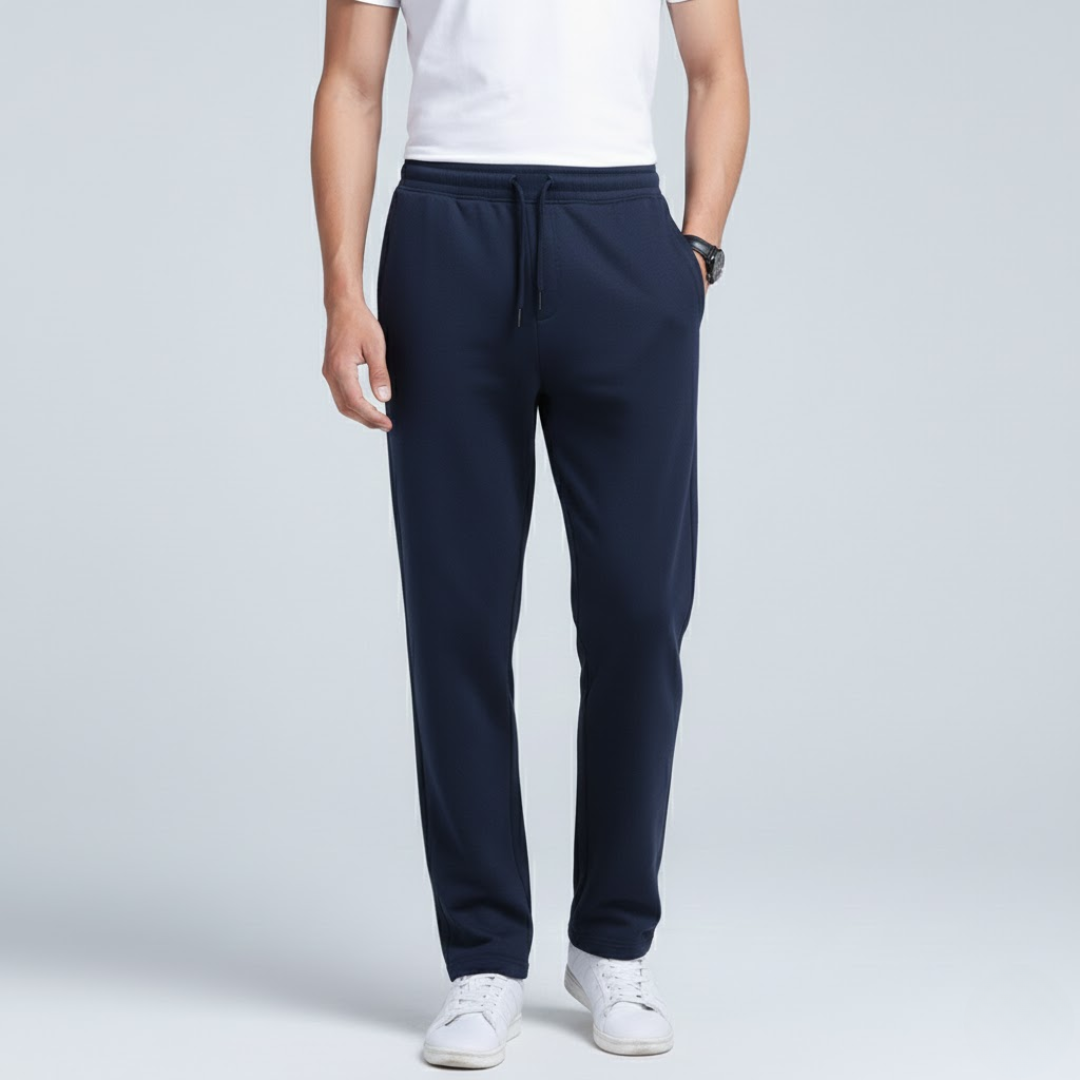 Soft Men's Jogging Pants with Adjustable Waistband and Pockets