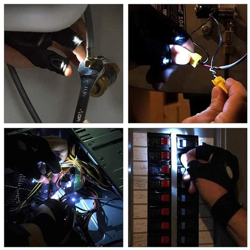 Waterproof Gloves with Integrated LED Lighting