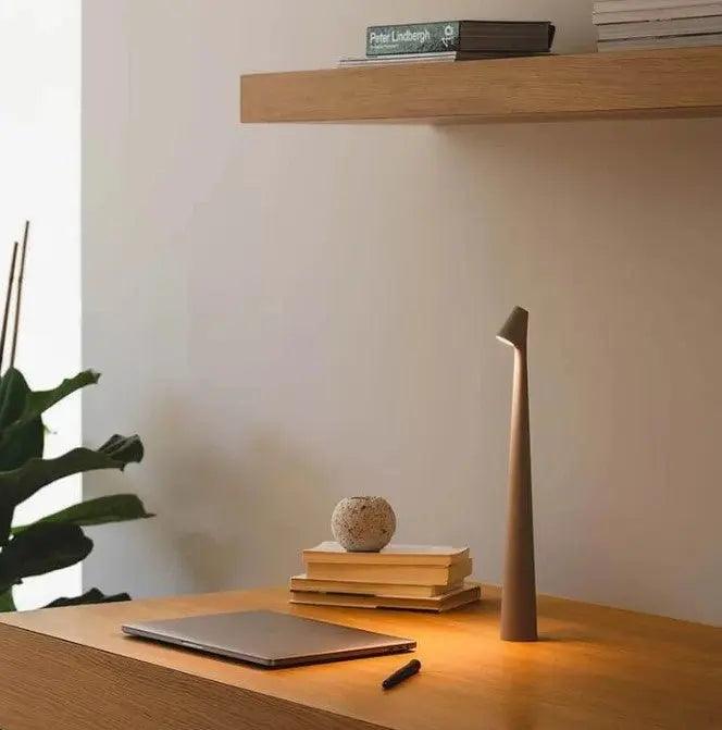 Portable Rechargeable Amari Table Lamp - Modern Aluminum Design