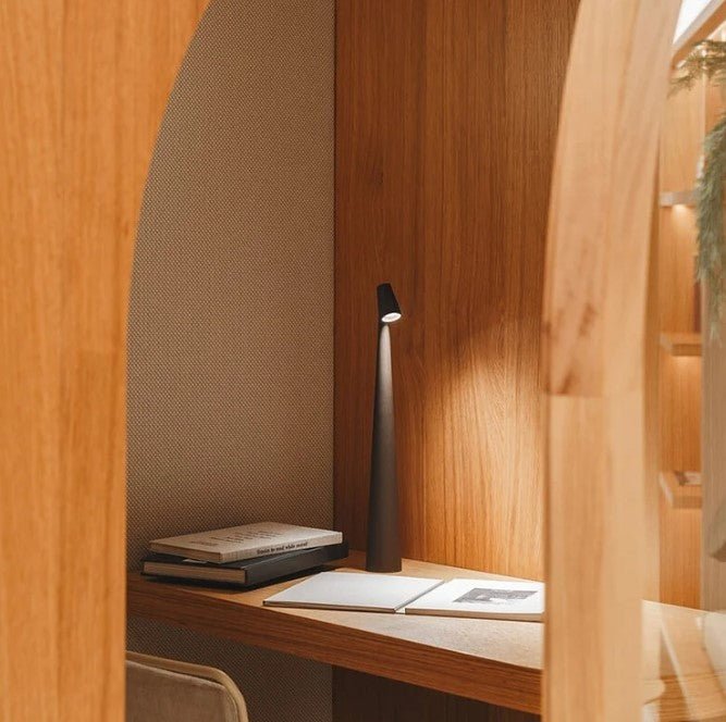 Portable Rechargeable Aluminum Table Lamp with Adjustable Brightness