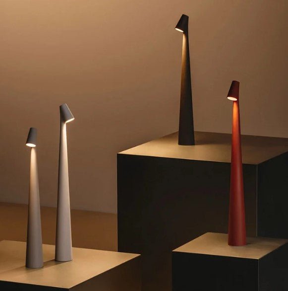 Portable Rechargeable Aluminum Table Lamp with Adjustable Brightness