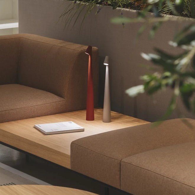 Portable Rechargeable Aluminum Table Lamp with Adjustable Brightness