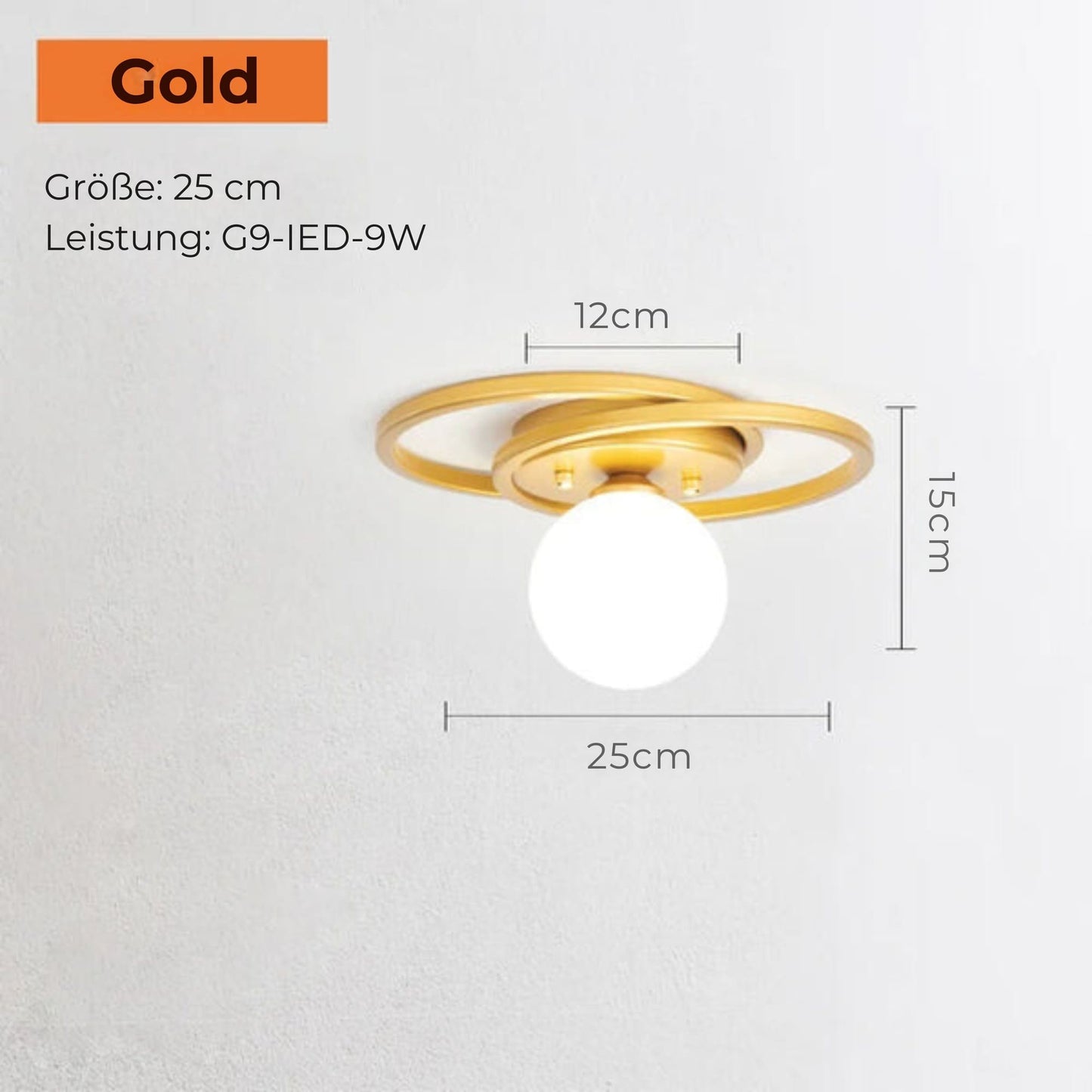 Timeless Gold LED Ceiling Light Fixture