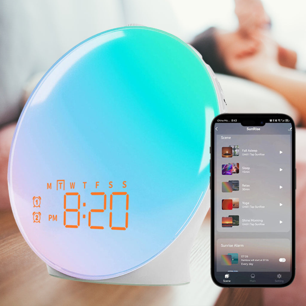 Sunrise Simulation Alarm Clock with LED Light