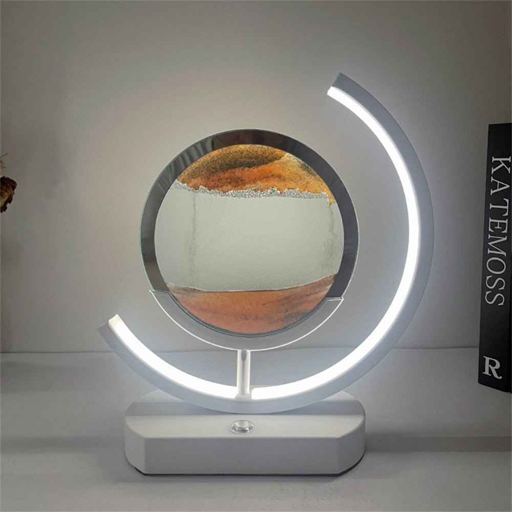 3D LED Flowing Sand Art Table Lamp with USB Charging