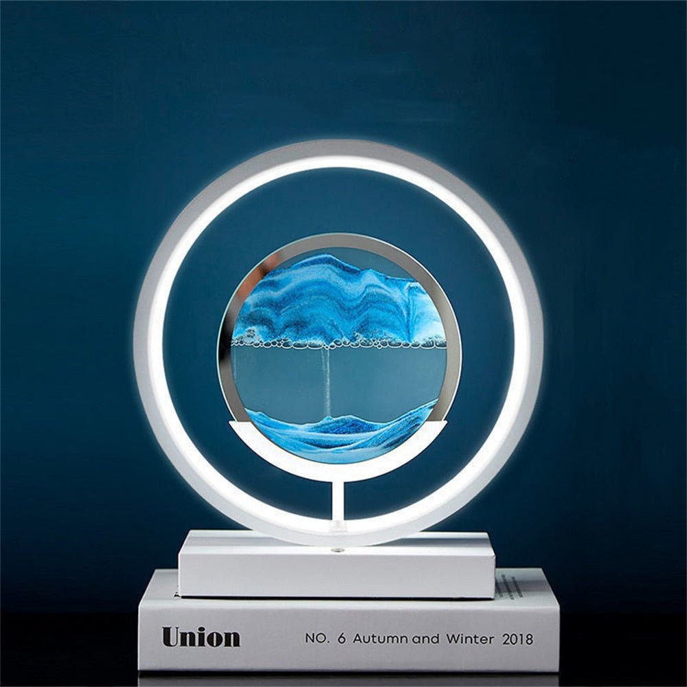 3D LED Flowing Sand Art Table Lamp with USB Charging