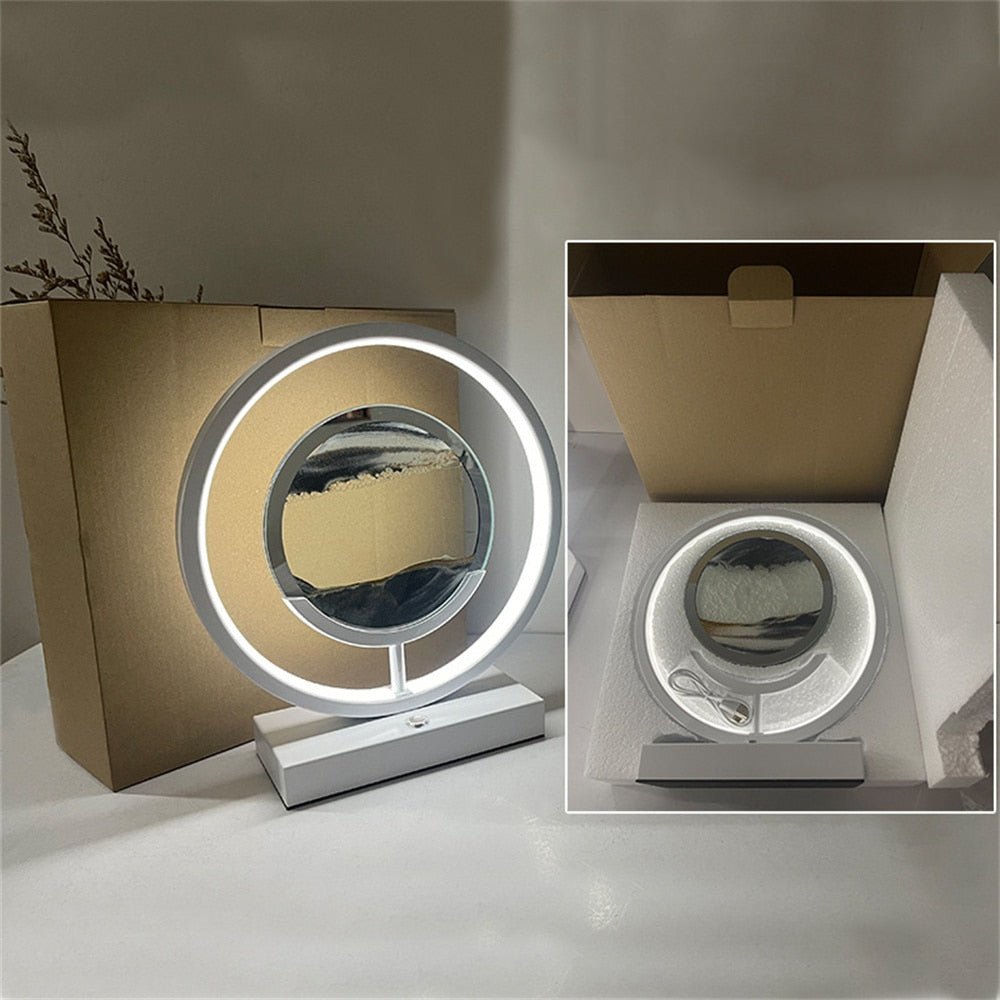3D LED Flowing Sand Art Table Lamp with USB Charging