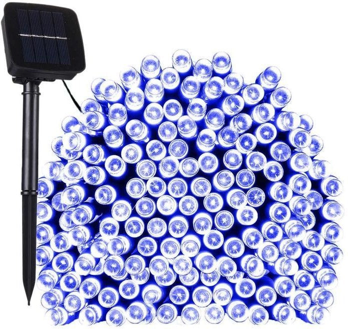 Solar-Powered 55ft LED Fairy Light String with 100 Warm Lights