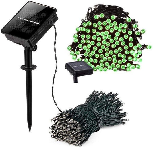 Solar-Powered 55ft LED Fairy Light String with 100 Warm Lights