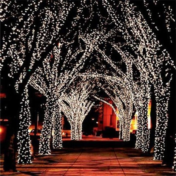 Solar-Powered 55ft LED Fairy Light String with 100 Warm Lights