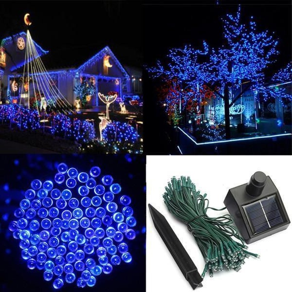 Solar-Powered 55ft LED Fairy Light String with 100 Warm Lights