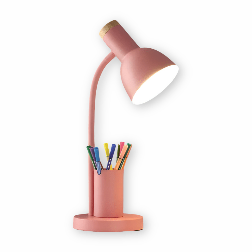 LED Desk Lamp with Pen Holder and Adjustable Light Modes