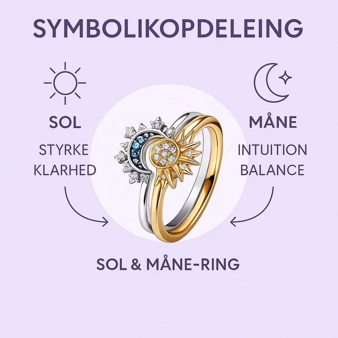 Adjustable Silver Sun and Moon Ring in 925 Sterling Silver