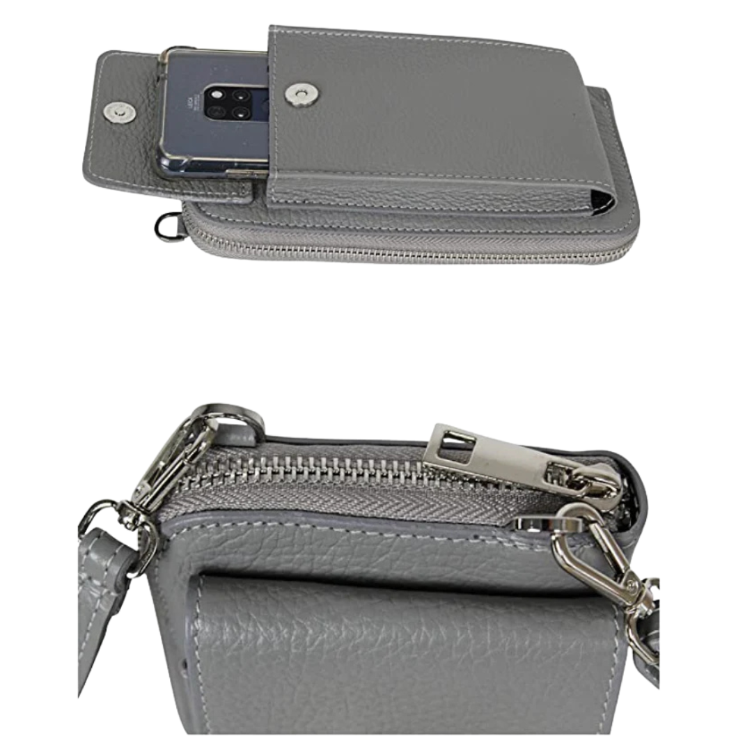 Genuine Leather Shoulder Bag for Mobile Phones