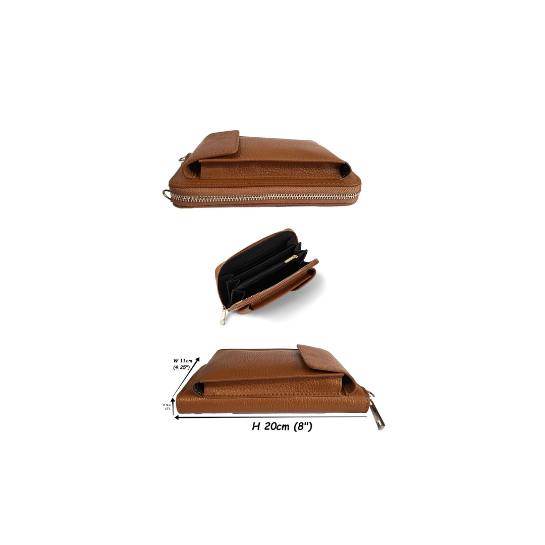 Genuine Leather Shoulder Bag for Mobile Phones