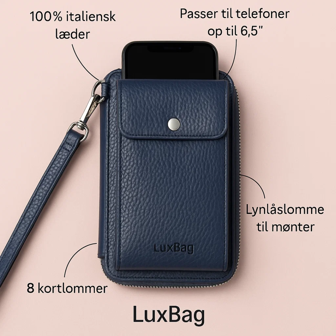 Genuine Leather Shoulder Bag for Mobile Phones